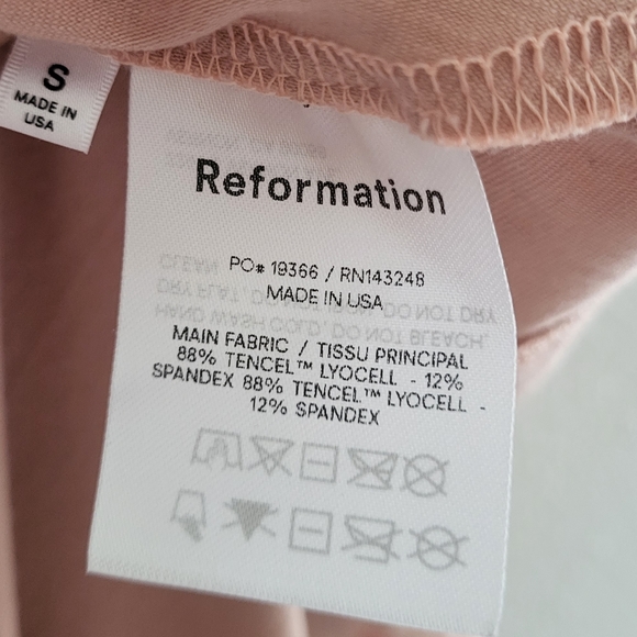 Reformation Gisella Midi Dress In Dust Pink - Picture 9 of 9